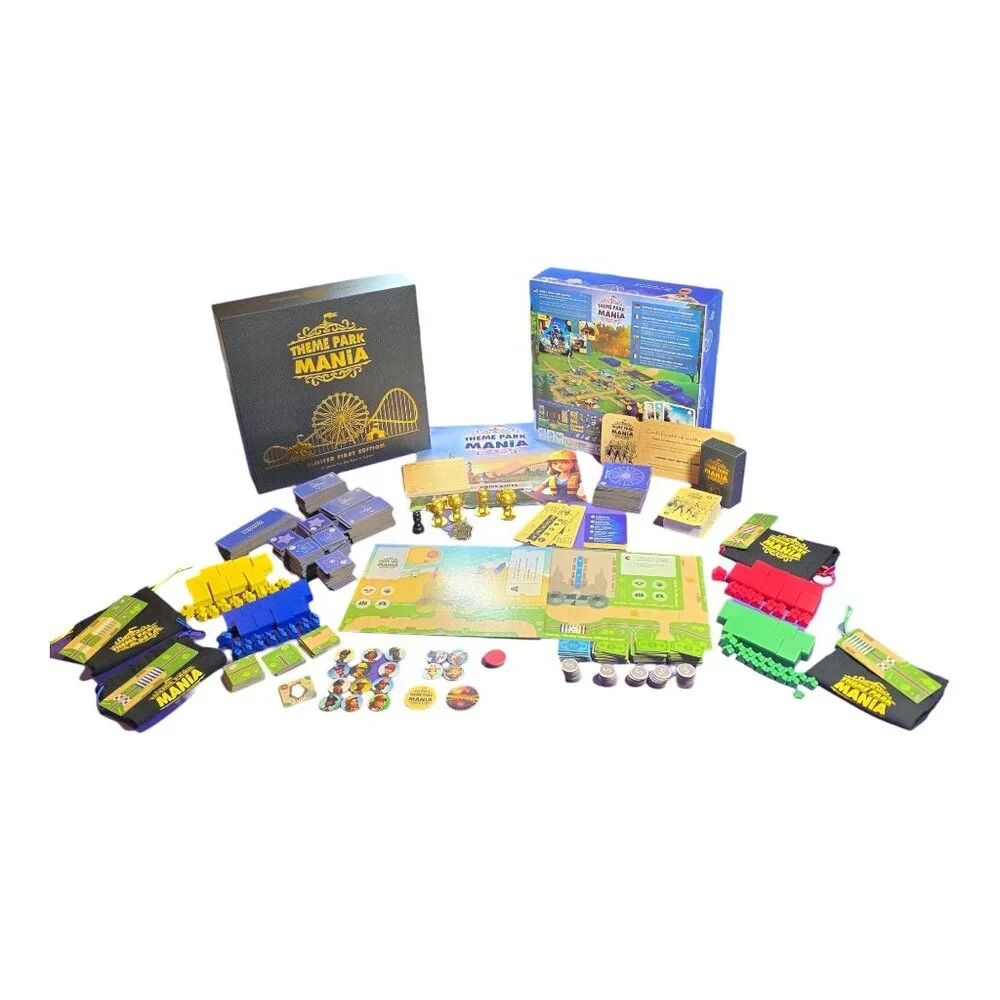 Theme Park Mania Board Game Limited First Edition Strategy Game With Accessories